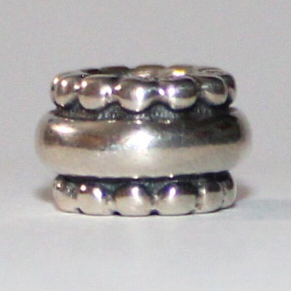 Pandora Sterling Silver Dot Line Spacer Charm 790175 - Picture 1 of 6